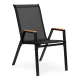 Set of 2 Garden Chairs MultiGarden Outdoor Patio Balcony, Black