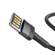 USB uz Lightning kabelis Baseus Cafule 2m 1.5A Pelēks/Melns