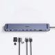 Док-станция USB-C Choetech HUB-M20 11-в-1 100W PD Серая