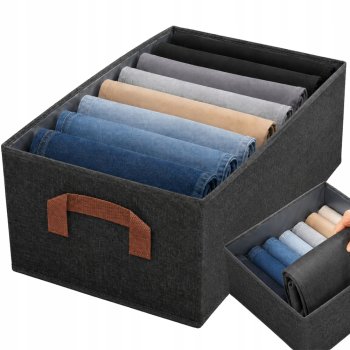 Clothes and Pants Organizer for Wardrobe, 46x27x20 cm, Dark Grey