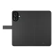Puro Wallet Detachable MagSafe 2-in-1 PU Leather Wallet Case for iPhone 16, Black
