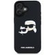Karl Lagerfeld 3D Rubber Double Heads vāciņš Apple iPhone 16, Melns