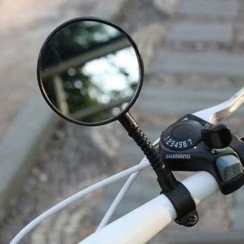 Universal Bicycle Mirror with Reflector, Black