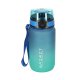 Sports Water Bottle with Time Marker BPA Free, 600ml, Blue-Green