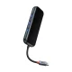 Baseus Hub Adapter 4w1 USB-C na 4xUSB 3.0 (Dark Grey)