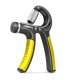 4Fizjo Adjustable Resistance Hand Gripper Exerciser Expander, 10-40kg, Black-Yellow