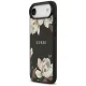 Guess Grained Flowers Classic Logo MagSafe Case for iPhone Air, Black