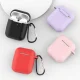 Silicone Case for AirPods 2 / AirPods 1 with Carabiner, Pink