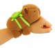Capybara Plush Slap Bracelet Stuffed Animal Toy for Kids with Turtle Backpack