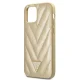 Guess iPhone 12 mini Case V-Quilted Collection, Gold