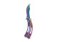 Sharp Folding Butterfly Knife Balisong, Rainbow Fade