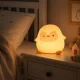 Kids Night Light Penguin, LED, Silicone, USB-C, White/Yellow
