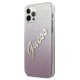 Guess iPhone 12 Pro Max Case Glitter Gradient Script, Pink