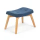 Sofotel Norse Scandinavian Upholstered Footstool, Blue