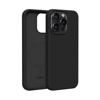 Etteri Silicone Mag Case for Apple iPhone 12 / 12 Pro, Black