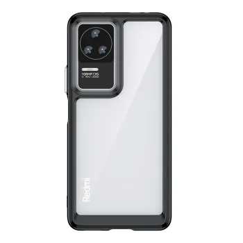 Outer Space Case for Xiaomi Poco F4 5G Hybrid Cover with Flexible Frame Black