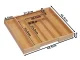 Expandable Bamboo Cutlery Drawer Organizer, 8-Compartment Kitchen Utensil Tray XL