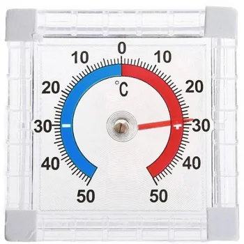 Priklijuojamas lango termometras -50°C – +50°C, skaidrus