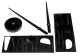 Большие настенные часы DIY, регулируемые 80–120 см, 4 цифры, черные