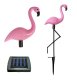 Large solar garden flamingo light, 3 pcs, pink and black