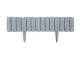 Decorative Lawn Edging WOOD 58 × 12.5 cm, Light Grey