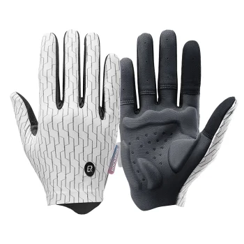 Rockbros 1611001105 Full Finger Cycling Gloves Size S - White and Black