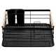 One-tier dish drying rack with removable tray and wooden handles black