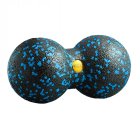 4FIZJO Hard Massage Double Fascia Ball for Yoga Fitness Therapy - 8cm, Black/Blue