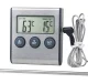 Digital Meat Thermometer with Probe and Timer for Oven and Grilling