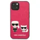 Karl Lagerfeld iPhone 13 mini Case Ikonik Karl & Choupette, Fuchsia