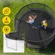 4FIZJO PRO Garden Trampoline with Inner Net and Ladder 305cm 10FT, Black
