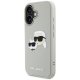 Karl Lagerfeld 3D Rubber Double Heads Case for iPhone 16, Beige