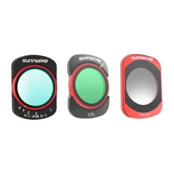 Sunnylife Filter Set for Osmo Pocket 4 / Pocket 3: VND2-32, CPL, MCUV, Black Mist 1/4