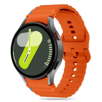 Tech-Protect Silicone Sport Strap for Samsung Galaxy Watch 4 / 5 / 6 / 7 / FE, Orange