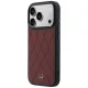Mercedes-Benz Leather with Crossed Lines MagSafe Case for iPhone 17 Pro Max - Red