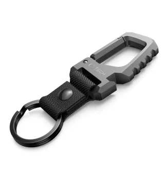 Tech-Protect Slidelock Keychain - Black and Gray