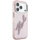 Karl Lagerfeld IML Big Signature Resin Metal Frame Case for iPhone 18 Pro Max / 17 Pro Max - Pink
