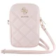 Guess Zip Quilted 4G Phone Bag, Pink