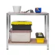 Plonos 470200 Metal Storage Shelving Unit, 180x90x40 cm, Silver