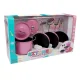 Large Pink Metal Pots and Dishes for Kids