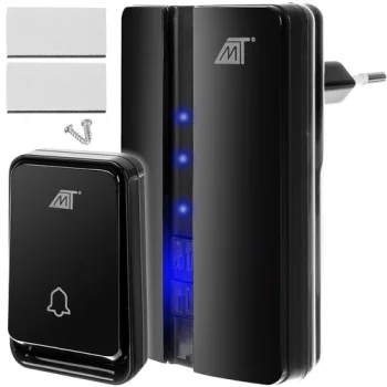 Waterproof Wireless Door Bell Rington Alarm, Black