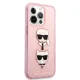 Karl Lagerfeld iPhone 13 / 13 Pro Case Glitter Karl\'s & Choupette, Pink