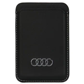 Audi Synthetic Leather Magnetic MagSafe Wallet, Black