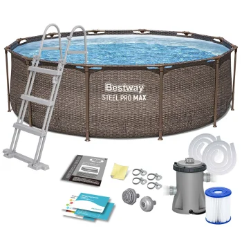 Bestway 56709 Frame Pool with Pump and Ladder 366 x 100 cm
