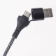 Maxlife All-in-1 Cable USB/USB-C to Lightning and 2x USB-C 66W 1m Black