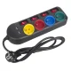 Maclean MCE229 B Power Strip, 4 Outlets, 2xUSB, 1.5m, Black