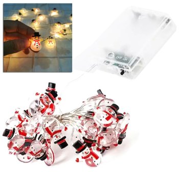 LED Ziemassvētku virtene Sniegavīri, 20 LED, 2 m, ar baterijām