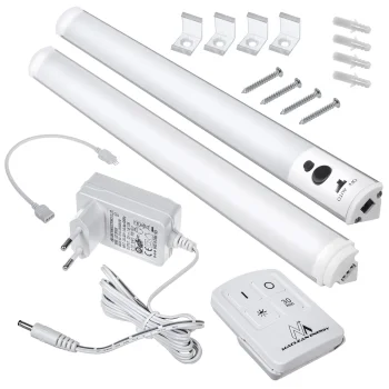 Maclean MCE245 Under Cabinet LED Light, 2 Modules with Remote