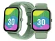 Smartwatch with Silicone Strap and Bluetooth Calling, Green