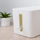 Cable and Power Strip Organizer Box, White